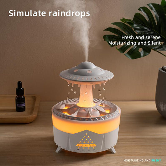 New Water Drop Humidifier Household Wood Grain Aromatherapy Machine Desktop Remote Control Essential Oil Special Fragrance